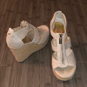 Michael Kors Damita Tan Wedge - size 6